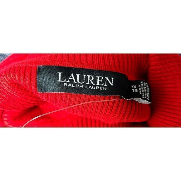 Lauren Ralph Lauren Red Turtleneck Sweater| Size 1x - Picture 8 of 11